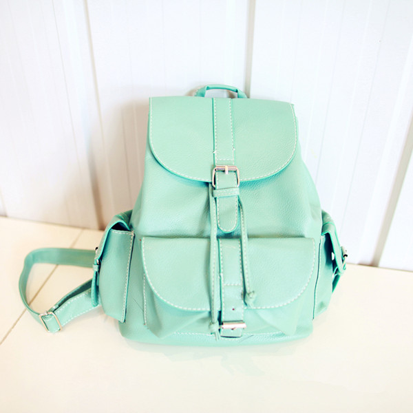Candy Color Backpack Mint Green on Luulla